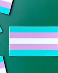 Transgender pride flag vinyl sticker
