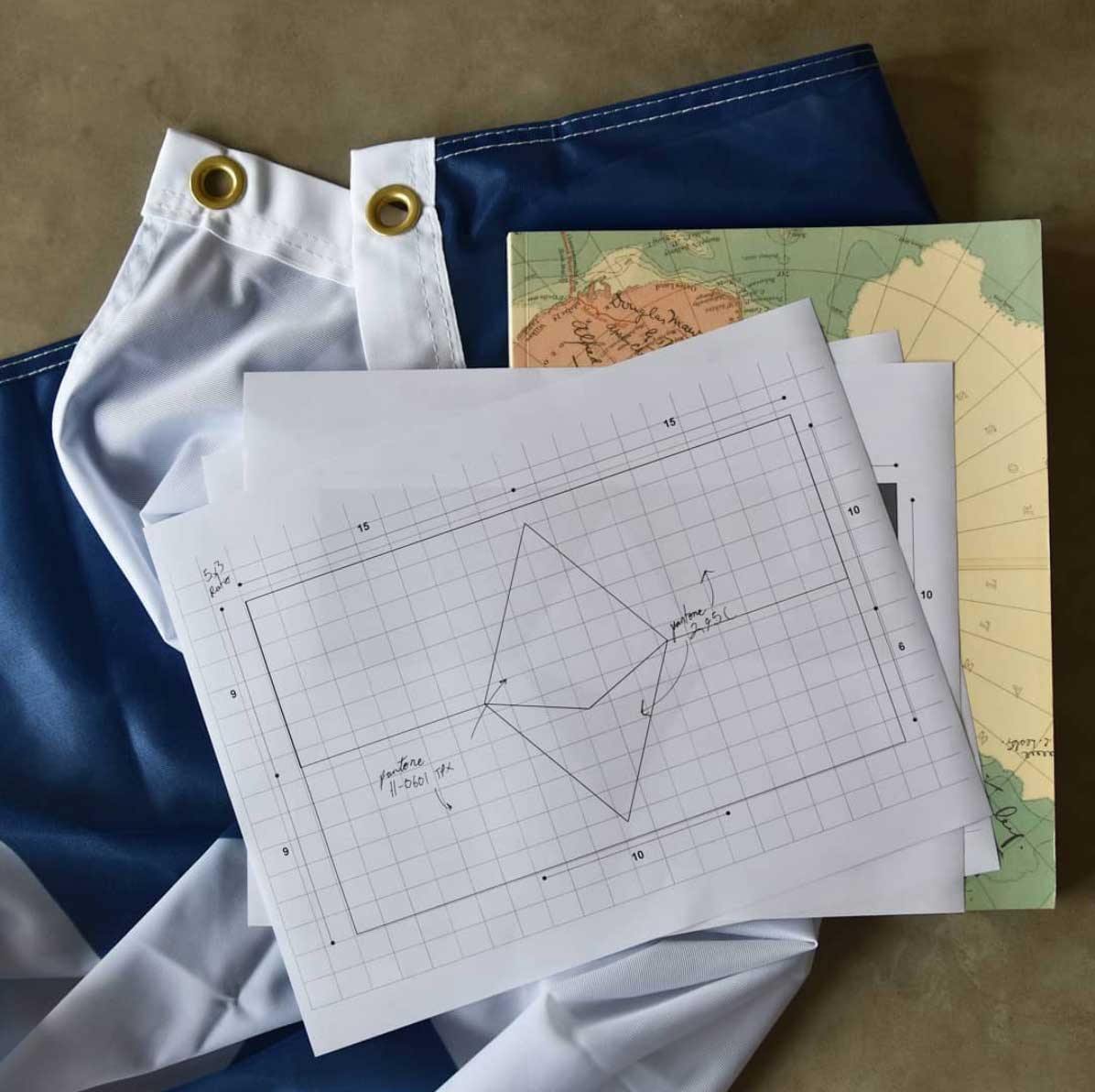 true south antarctica flag design