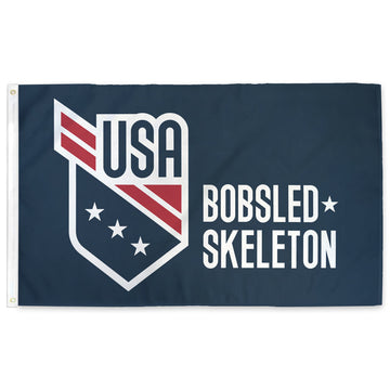 USA Bobsled Skeleton Logo Flag