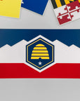 Utah State Flag Sticker | New Beehive Flag