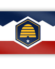 Utah State Flag Sticker | New Beehive Flag