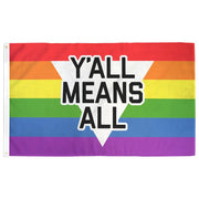 y'all means all rainbow flag