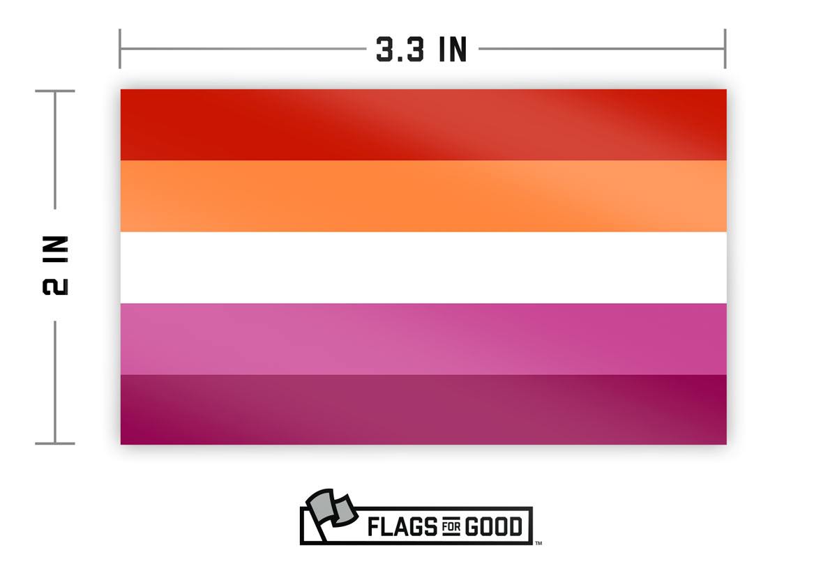 Lesbian Pride Sticker - Flags For Good